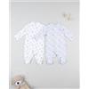 Prénatal Pack 2 tutine interlock da neonato bianco/grigio