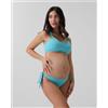 Prénatal Slip bikini premaman azzurro con laccetti