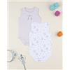Prénatal Pack 2 body bimba unicorni lilla/bianco