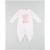 Prénatal Tutina interlock con piedi bimba rosa "orsetto"