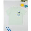 Prénatal T-shirt mezza amnica verde bambino "shark"