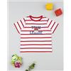Prénatal T-shirt rigata bianco/rosso "team league"
