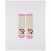 Prénatal Calzini antiscivolo bambina beige con coniglietto