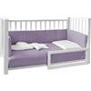 italbaby Letto infinito bianco con tessile muslin lilla - italbaby