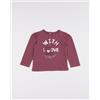 Prénatal T-shirt a maniche lunghe bordeaux da bimba "with love"