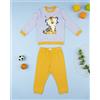 Prénatal Pigiama bimbo giallo/grigio tigre