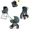 Inglesina Aptica XT System Quattro - Himalaya Blue con telaio Black e seggiolino auto Darwin Infant - Inglesina