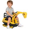 HOMCOM Escavatore Ruspa Giocattolo Cavalcabile per Bambini max. 30 kg con Schien