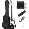 SPORTNOW Chitarra Basso Elettrico 4 Corde con Amplificatore 15W, Borsa, Tracolla
