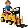 HOMCOM Trattore Cavalcabile per Bambini 3-4 Anni con Muletto, Pulsante per Suoni
