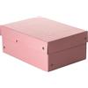 FALKEN Scatola originale PureBox Pastel, Made in Germany, altezza 100 mm, DIN A5, rosa, scatola portaoggetti con coperchio in cartone robusto, scatola regalo vegana, scatola per il trasporto, scatola