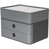 HAN 1100-19 - Cassettiera SMART-BOX PLUS ALLISON, design moderno, con 2 cassetti e porta utensili, colore: granite grey