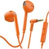 LUDOS ZENITH Auricolari In-Ear Cuffie, Cuffiette con Filo e Microfono, 2 Anni di Garanzia, Cuffie Isolamento Acustico, Cuffiette Cellulare, Jack 3,5 mm per iPhone, Apple, Samsung, Huawei - Arancione