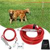 LUFFWELL Corse per cani da esterno, 30 m per cortile con cavo per legare cani da 4,5 m, guinzaglio resistente per cani di taglia grande, sistema di trolley per cani di taglia 56,7 kg