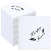 Newwiee 50 fazzoletti da matrimonio - Happy Tears regali per il giorno del matrimonio divertente, Bianco nero, one size about 9.84 x 9.84 inches/ 25 x 25 cm