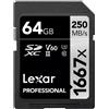 Lexar SDXC, 64 GB UHS-II Classe 10