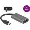 DeLOCK 63200 Adattatore cavo video 0,2 m Mini DisplayPort HDMI Tipo A (Standard) Grigio (63200)
