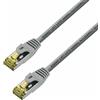 AISENS - A146-0334 Cavo di rete RJ45 cavo patch LSZH cat.7 600 mhz s/ftp pimf awg26, grigio, 1,0m