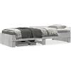 vidaXL Struttura per letto grigio cemento 90x200 cm Materiale a base di legno