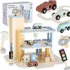 Kik Garage in legno, parcheggio multipiano, stazione di servizio