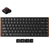 Keychron Tastiera meccanica wireless Keychron K3 Ultra 8K, colore nero, con tasti in POM color crema