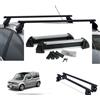 MENABO BARRE PORTATUTTO NISSAN CUBE ANNO 2009+PORTASCI 4 PAIA ALLUMINIO 2 SERRATURE