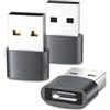 YISH Adattatore USB C a USB：3 Pezzi Tipo C Femmina Tipo A Maschio Adattatore 480Mbps & 100W Carica Rapida USBC a A Convertitore Per Computer Smartphone Caricatore Computer Portatile Tablet Cuffie