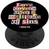 Bible Scripture Peter 4 8 Tees Co Love Covers Sins Peter 4 8 Versi della Bibbia PopSockets PopGrip Adesivo