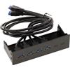 KALEA-INFORMATIQUE Pannello frontale USB 3.0 a 4 porte per slot rack da 5,25" USB3 Superspeed 5G