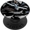 Formula Graphics Grafica di caccia stealth supersonici con jet multipli PopSockets PopGrip Adesivo