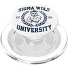 Alpha Wolf University Meme Alpha Wolf della Sigma Wolf University Brainrot PopSockets PopGrip per MagSafe