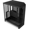 NZXT H6 Case PC ATX compatto a doppia camera - Supporto per 10 ventole da 120 mm - Radiatore da 360 mm-Pronto per schede madri back-connect - Vetro temperato curvo senza soluzione di continuità - Nero