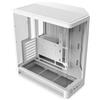 NZXT H6 Case PC ATX compatto a doppia camera - Supporto per 10 ventole da 120 mm -Radiatore da 360 mm-Pronto per schede madri back-connect - Vetro temperato curvo senza soluzione di continuità-Bianco
