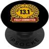 Half Marathon Humor Distance Running Ath Half Marathoner Fully Committed 13.1 - Medaglia divertente per corridore PopSockets PopGrip Adesivo