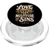 Bible Scripture Peter 4 8 Apparel & Tees Love Covers Sins Peter 4 8 Versi della Bibbia PopSockets PopGrip per MagSafe