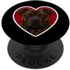Brindle Staffy Brindle Staffordshire Bull Terrier Carino Cuore Staffy PopSockets PopGrip Adesivo