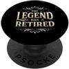 Elegant Retirement Expressions La leggenda ha ritirato il design elegante della pensione PopSockets PopGrip Adesivo