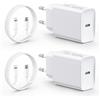 GuMosh 2-Pack Caricatore for iPhone 14/14 Pro/14 Pro Max/14 Plus 13 12 11 SE XR X XS 8 7, iPad Air Mini, AirPods, 30 W USB C Carregatore Rapido con 2M Cavo USBC Rapida Testa Ricarica Rapida Charger