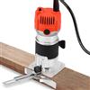 Cocoarm Fresatrice Verticale Elettrica per Legno, 30000 giri/min, Base in Alluminio Trasparente, Rifilatore Trim Router per Lavorazione del Legno