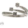 Anello trilogy in oro bianco 18 Kt 750 con diamanti 0,40 ct -877/ST-