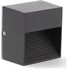 M LEDME Segnapasso Led Biral 3W Nero a superfice a parete Rettangolare IP54 Bianco caldo 3000K M LEDME