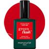 Manucurist Smalto Semipermanente Unghie Rosso Green Flash Poppy Red - Gel Unghie - 12-free, bio-based (84%) - Manicure Professionale - Made in France - 15 ml