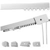 TENDEEVOLUTION Binario Tenda Soffitto Lineare in Alluminio Bianco Personalizzabile, Completo di Accessori per il Fissaggio, Movimento a Corda, Bastone Tende a Soffitto o Parete Scorrevole (280CM MOVIMENTO A CORDA)