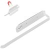 KAHOUI Portarotolo da cucina magnetico bianco, in acciaio al carbonio, accessori senza foratura, porta asciugamani da bagno, porta asciugamani da parete con forte potere di assorbimento