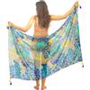 Mandala Life ART Pareo Da Spiaggia Donna Grande Lungo Cottone Nappa Blu Telo Sarong Xxl Bohemian Copricostumi Da Mare Sexy Bikibi Cover Up 2024 Decorazione Murale Arazzo Da Parete 180X120 Cm Fatto In India