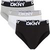 DKNY Uomo, Slip, Nero/Bianco/Grigio, Confezione da 3, Piccolo