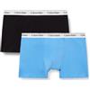 Calvin Klein Bambino Pantaloncini Boxer Confezione da 2 con Fascia con Logo, Rosso (Marina/Pvhblack), 8-10 Ans