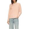 s.Oliver 2157922 Maglietta a Maniche Lunghe a Righe, Mango, 50 Donna