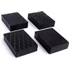 Kora 71 - Set di 4 Fori in Gomma, 120 x 80 x 40 mm, Colore: Nero
