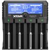XTAR VP4L Più 4-Slot LCD Ioni di Litio Nimh Smart Caricabatterie Con USB Uscita